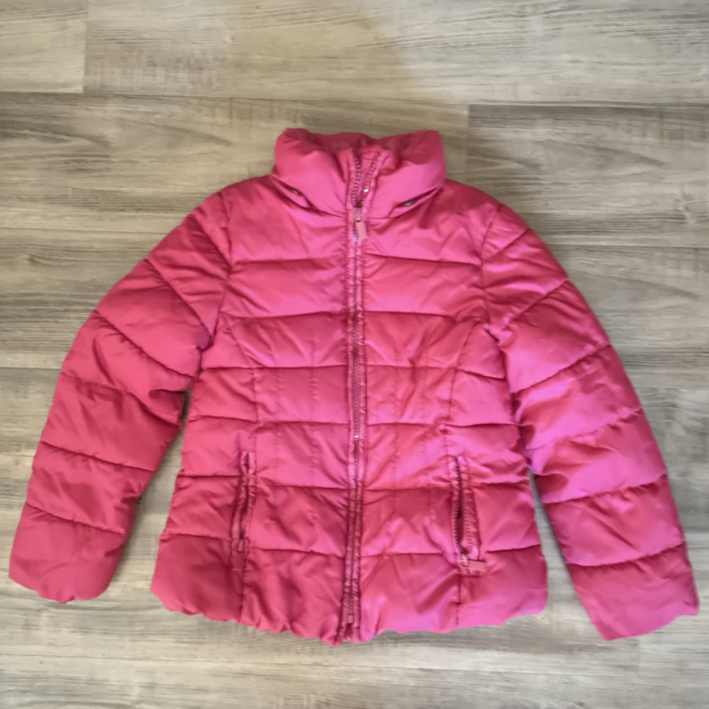 Zara raspberry color puffer jacket size 5-6
